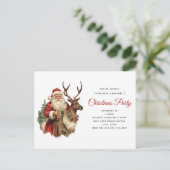 Carte Postale Retro Père Noël classique fête de Noël traditionne (Debout devant)