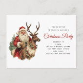 Carte Postale Retro Père Noël classique fête de Noël traditionne (Devant)