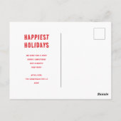 Carte Postale Retro Père Noël sur Rocket Fête de Noël sans photo (Dos)