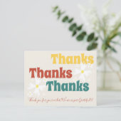 Carte Postale Retro Petite Entreprise Daisy Groovy Merci  (Debout devant)