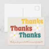 Carte Postale Retro Petite Entreprise Daisy Groovy Merci  (Devant / Derrière)