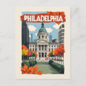 Carte Postale Retro Philadelphie (Devant)
