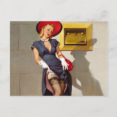 Carte Postale Retro Pin-Up Girl (Devant)