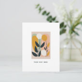 Carte postale Retro, plante abstrait (Debout devant)