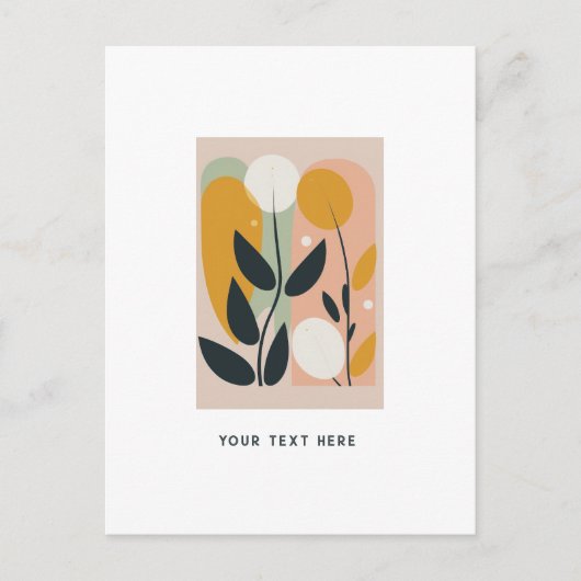 Carte postale Retro, plante abstrait (Devant)