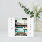 Carte Postale Retro Poolside Zebra Thème Fête Personnaliser (Debout devant)
