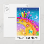 Carte postale - Retro Pop Art Sixties Sky (Devant / Derrière)