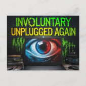 Carte Postale Retro Portable Glitch Involontaire Débranché à nou (Devant)