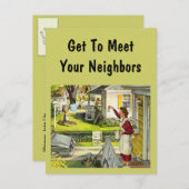 Carte Postale Retro Quartier Social Bloc Parti PC (Devant / Derrière)