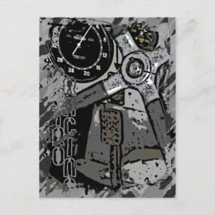 Carte Postale Retro Racing - Gray Splatter