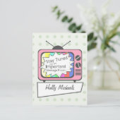 Carte Postale Retro : Restez branché... (Debout devant)