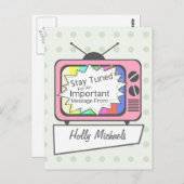 Carte Postale Retro : Restez branché... (Devant / Derrière)