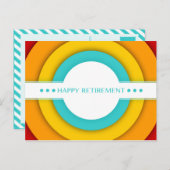 Carte Postale rétro-retraite heureuse (Devant / Derrière)