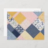 Carte Postale Retro Retro Retro Patchwork (Devant / Derrière)