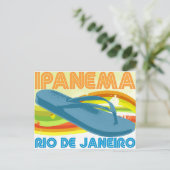 Carte Postale Retro Rio Ipanema (Debout devant)