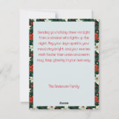 Carte postale rétro rouge de voeux de Noël avec un (Dos)