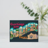 Carte Postale Retro San Antonio Greetings Postcard  (Debout devant)