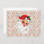 Carte Postale Retro Santa Holiday Postcard (Devant / Derrière)