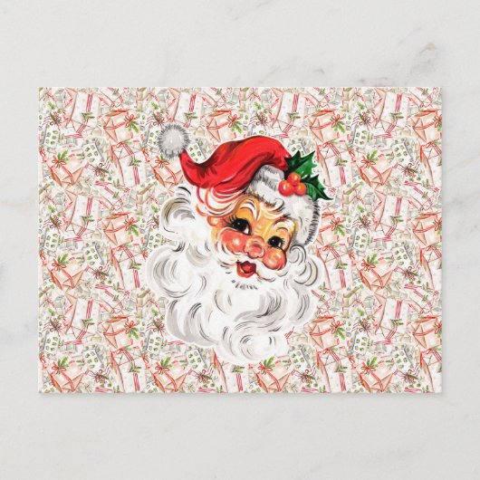 Carte Postale Retro Santa Holiday Postcard (Devant)