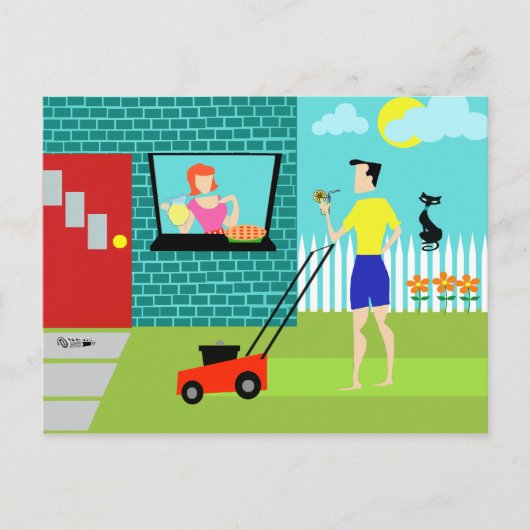 Carte postale Retro Saturday Morning (Devant)