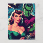 Carte Postale Retro Science Fiction Pin-up (Devant)