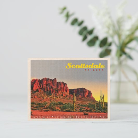 Carte Postale Retro Scottsdale Desert (Debout devant)