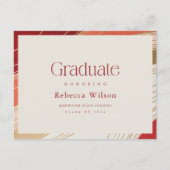 Carte Postale Retro Script High School Graduation Announcement (Devant)