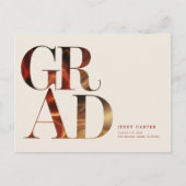 Carte Postale Rétro Script Simple Diplômé Lycée Remise des diplô (Devant)