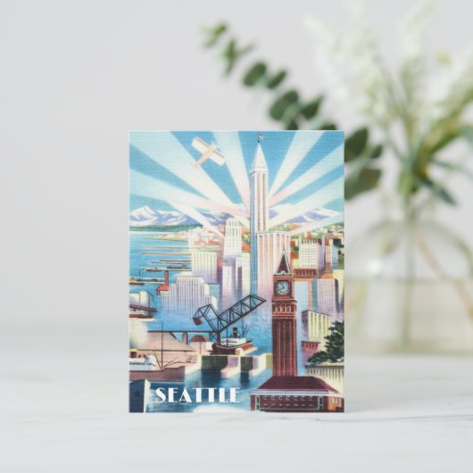 Carte Postale Retro Seattle (Debout devant)