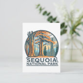 Carte Postale retro Sequoia National Park Giant Sequoia Trees (Debout devant)