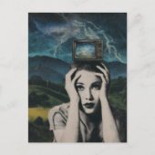 Carte Postale Retro Shocking Television Woman surreal (Devant)