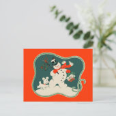 Carte Postale Retro Snowman (Debout devant)