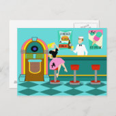 Carte postale Retro Soda Fountain (Devant / Derrière)