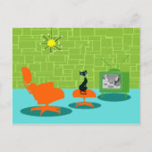 Carte Postale Rétro Space Age Kitty (Devant)