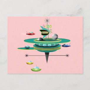 Carte Postale Retro Space Diner