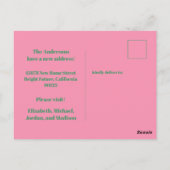 Carte Postale Retro Spring Floral Nouvelle adresse / Nous avons (Dos)