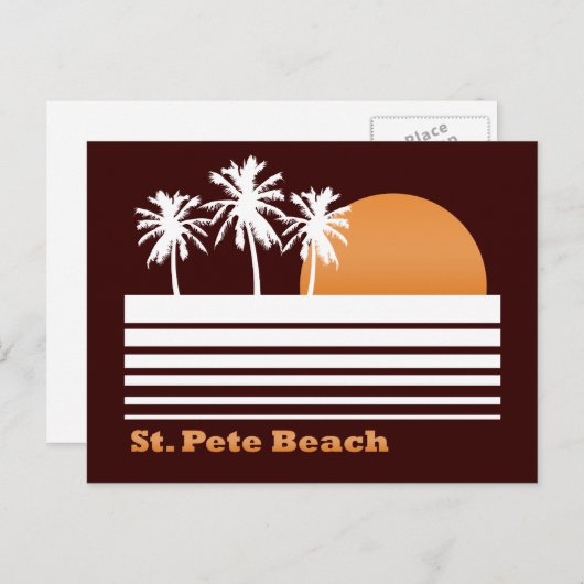 Carte postale Retro St Pete Beach (Devant / Derrière)