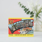 Carte Postale Rétro St Petersburg Floride (Debout devant)