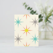 Carte Postale Retro Starburst Mid-Century Pattern (Debout devant)