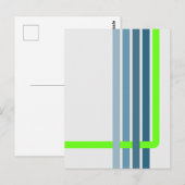 Carte Postale Retro Stripes Design abstrait (Devant / Derrière)