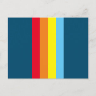 Carte postale Retro Stripes (Navy Blue Multi)