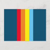 Carte postale Retro Stripes (Navy Blue Multi) (Devant)