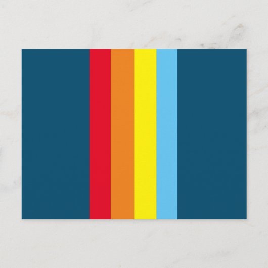 Carte postale Retro Stripes (Navy Blue Multi) (Devant)