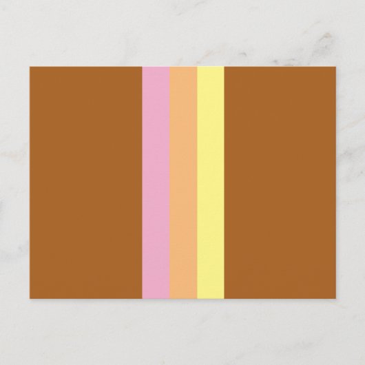 Carte Postale Retro Stripes (Orange Multi) (Devant)