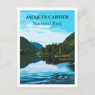 Carte Postale Retro Style de voyage Parc national Jacques Cartie