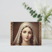 Carte Postale Retro Style Virgin Mary (Debout devant)