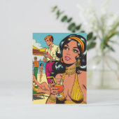 Carte Postale Retro Summer Beach Comics (Debout devant)