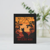 Carte Postale Retro Sunset International Cat Day (Debout devant)