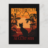 Carte Postale Retro Sunset International Cat Day (Devant)