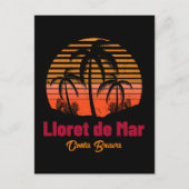 Carte Postale Retro Sunset Lloret de Mar Espagne Vacances (Devant)